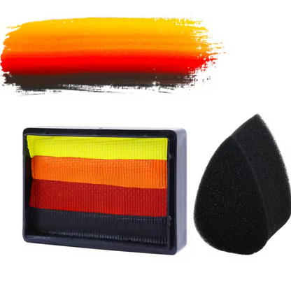 Soccer Ball Neon Split Cake Body Paint