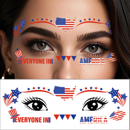 World Cup Face Paint Stickers Waterproof USA