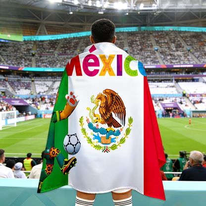 Flag Banner Soccer Fan Cape Mexico World