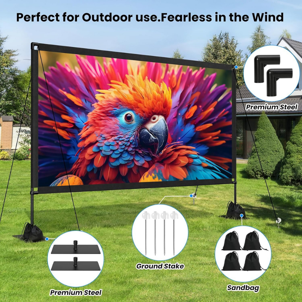 Portable Outdoor Projector Screen Stand Easy