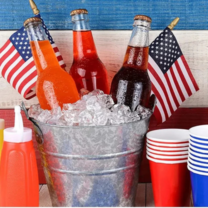 USA Flag Handheld Stick Mini Flags Sports