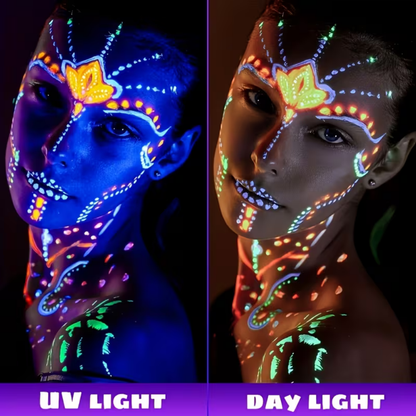 Glow Dark UV Body Paint Set Parties
