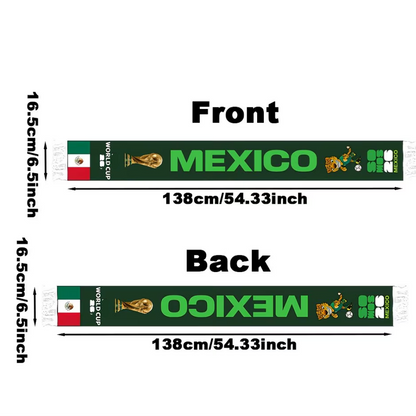 Soccer Scarf Mexico Flag World Cup Fan