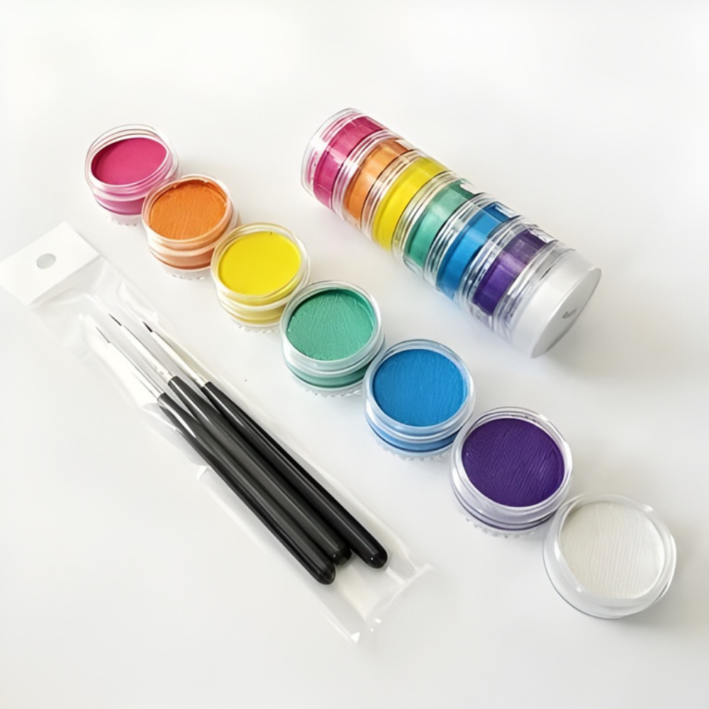 World Cup Rainbow Face Paint Set Neon