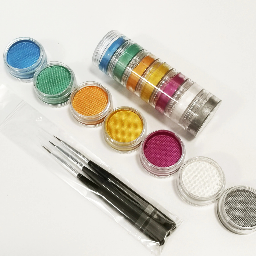 Body Paint Set Rainbow Split Cake Design