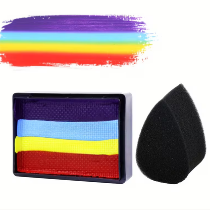 Soccer Ball Neon Split Cake Body Paint