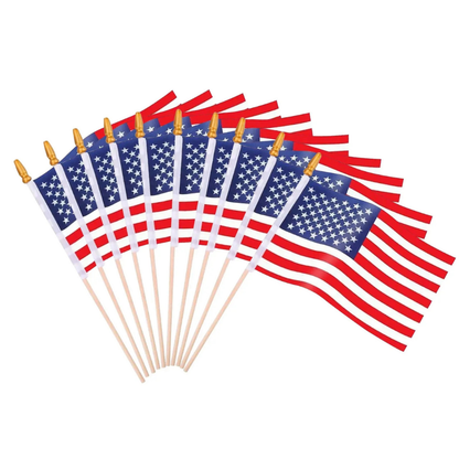 USA Flag Handheld Stick Mini Flags Sports