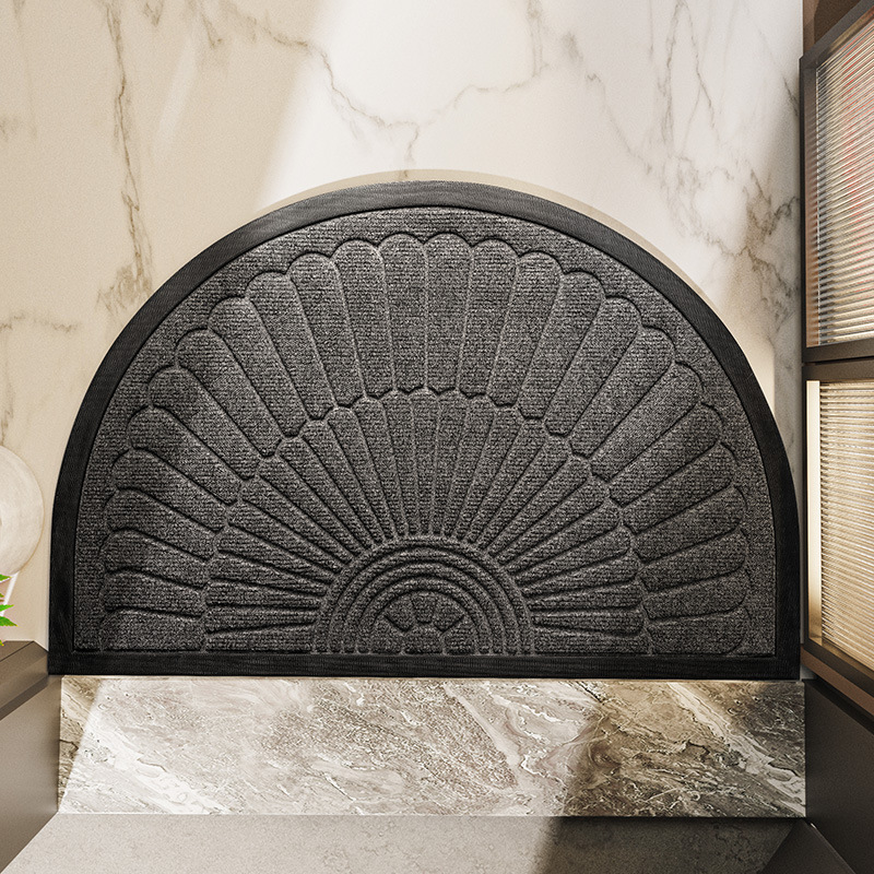 Door Mat Non Slip Rubber Semi Circular