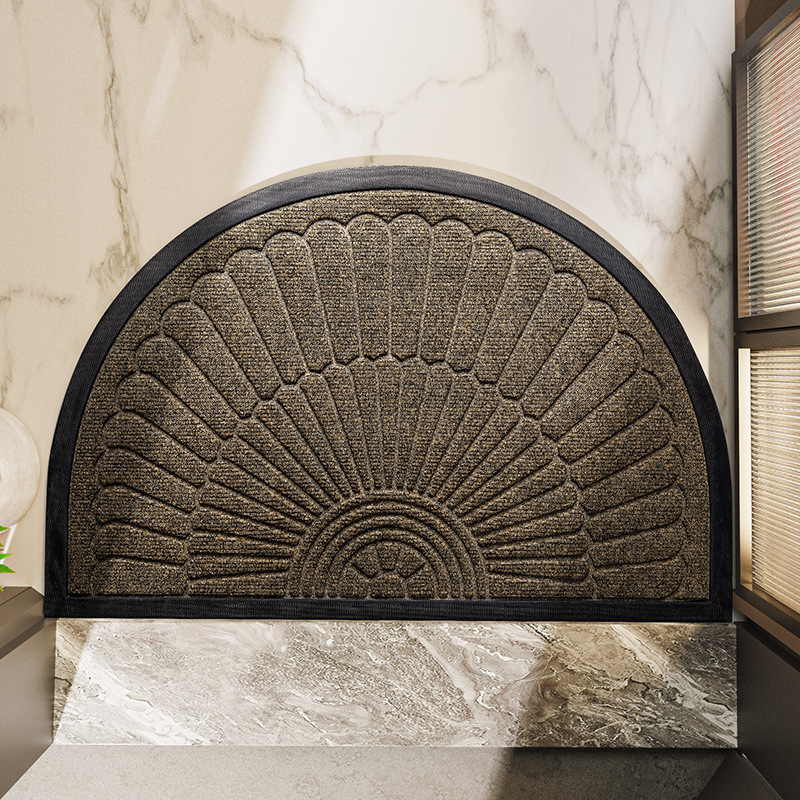 Door Mat Non Slip Rubber Semi Circular