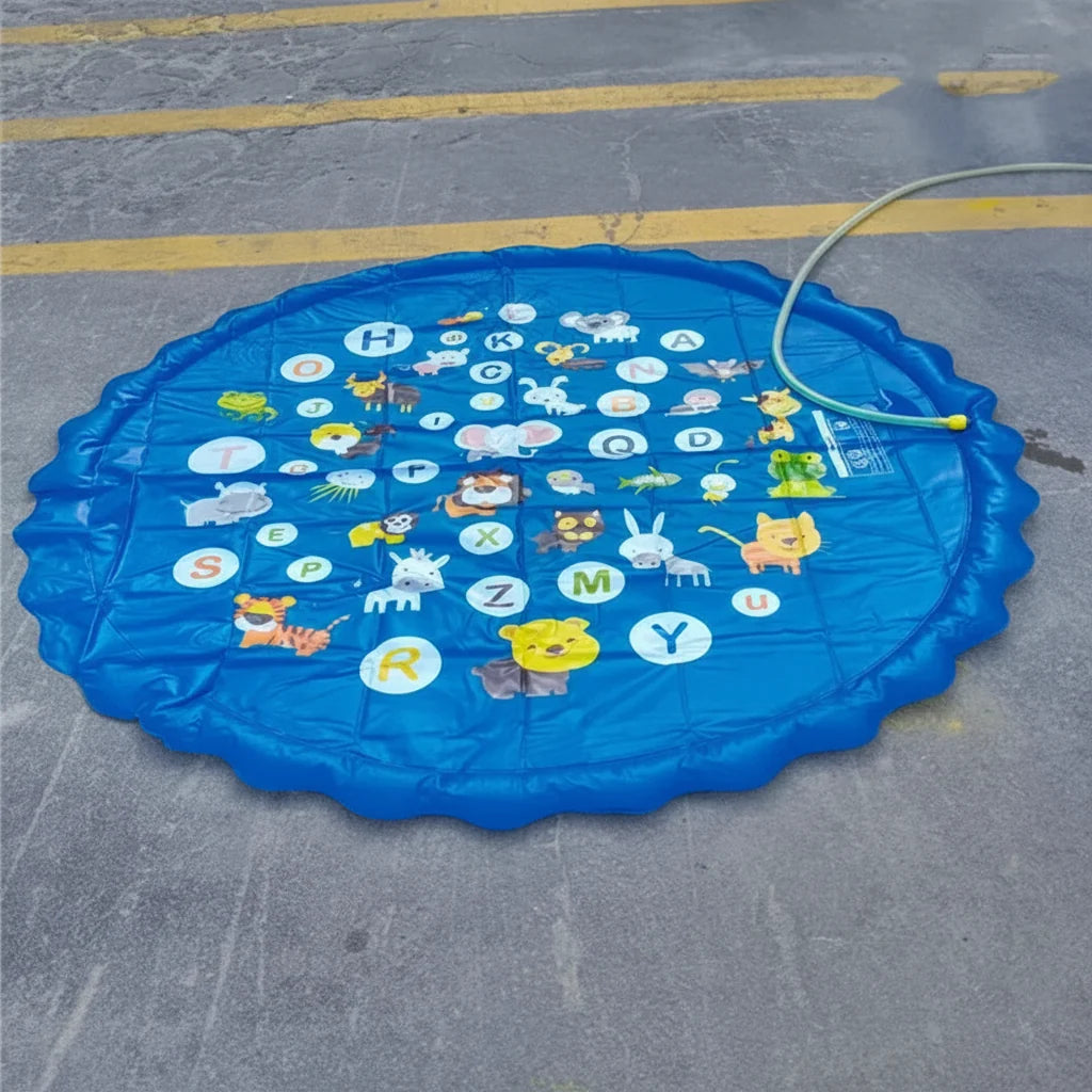 Inflatable Splash Pad Water Play Mat Animal
