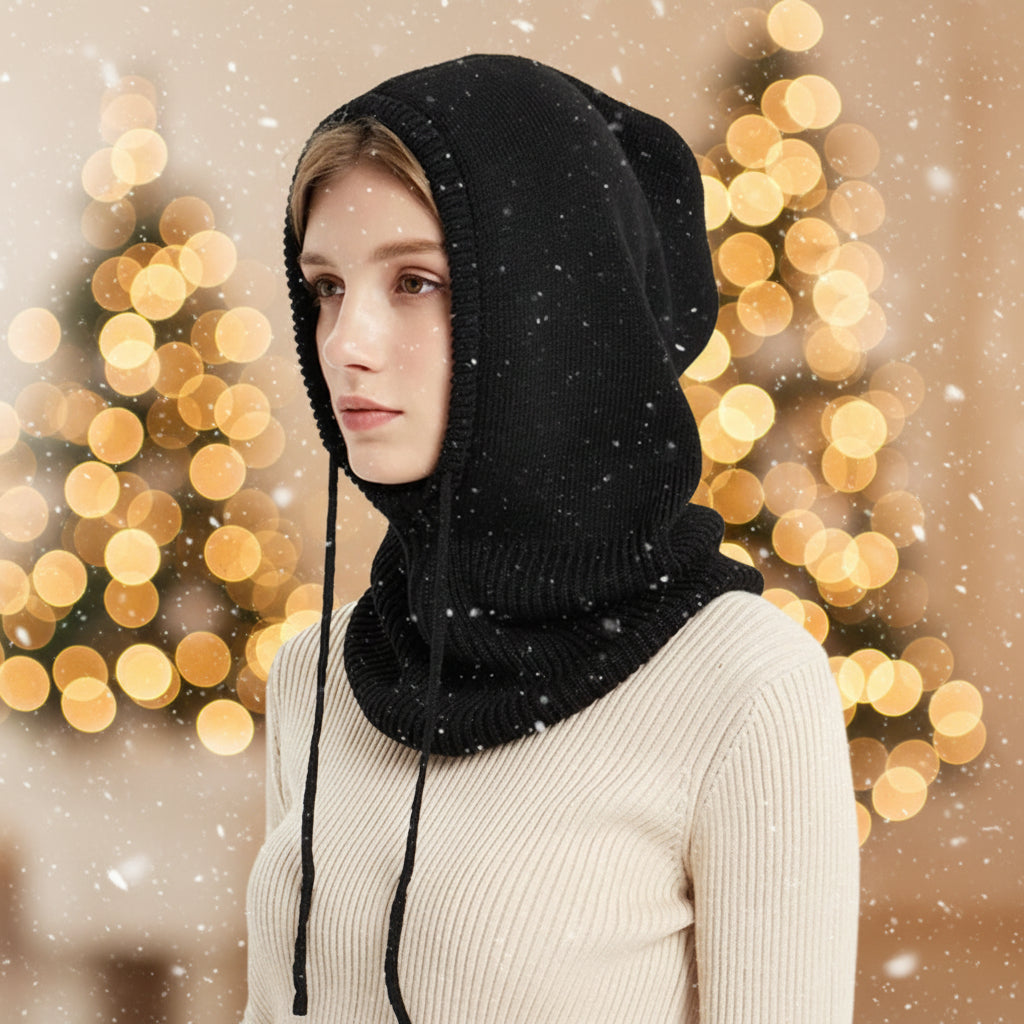 Knit Beanie Cashmere Winter Ribbed Pom Pom