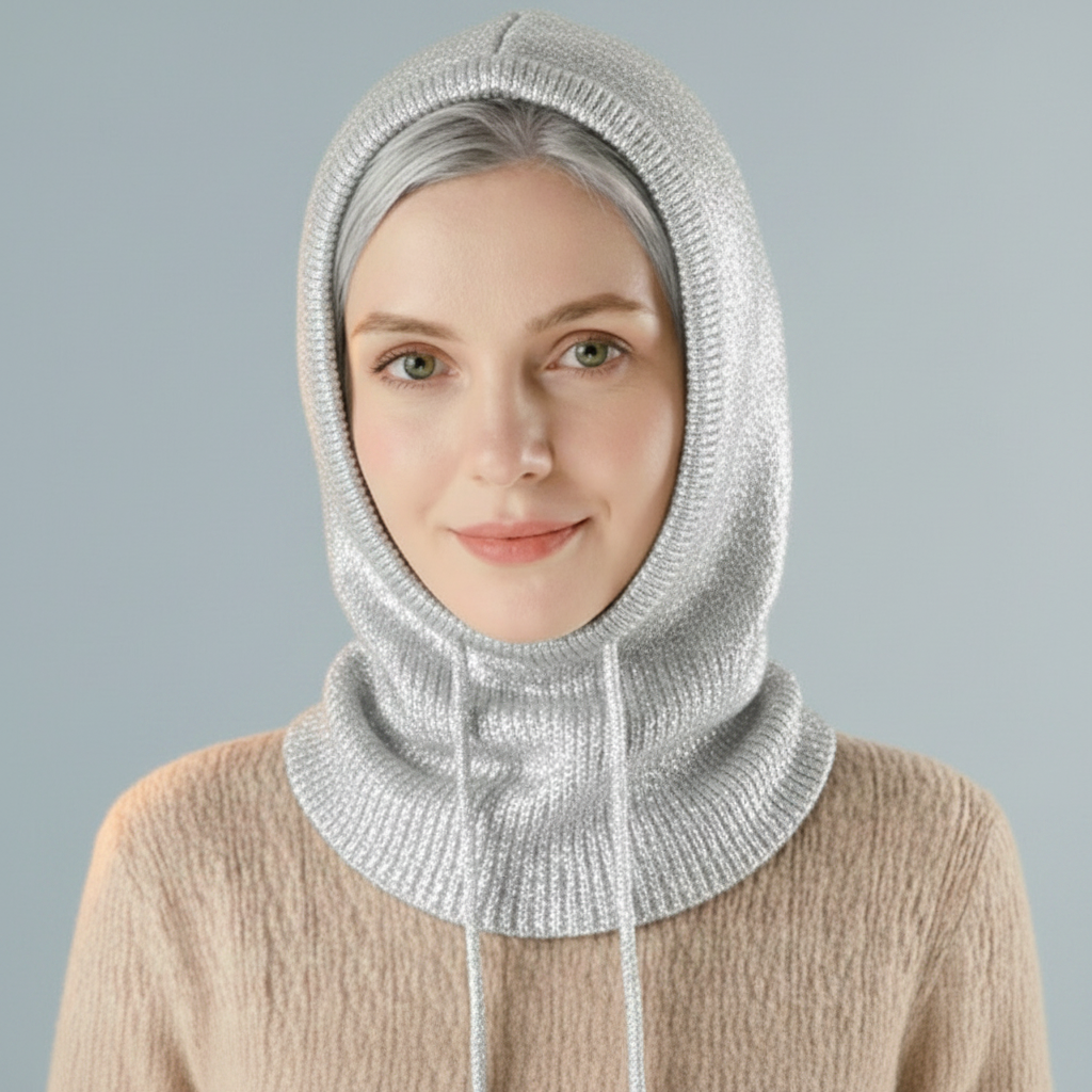 Knit Beanie Cashmere Winter Ribbed Pom Pom