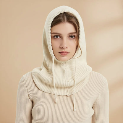 Knit Beanie Cashmere Winter Ribbed Pom Pom