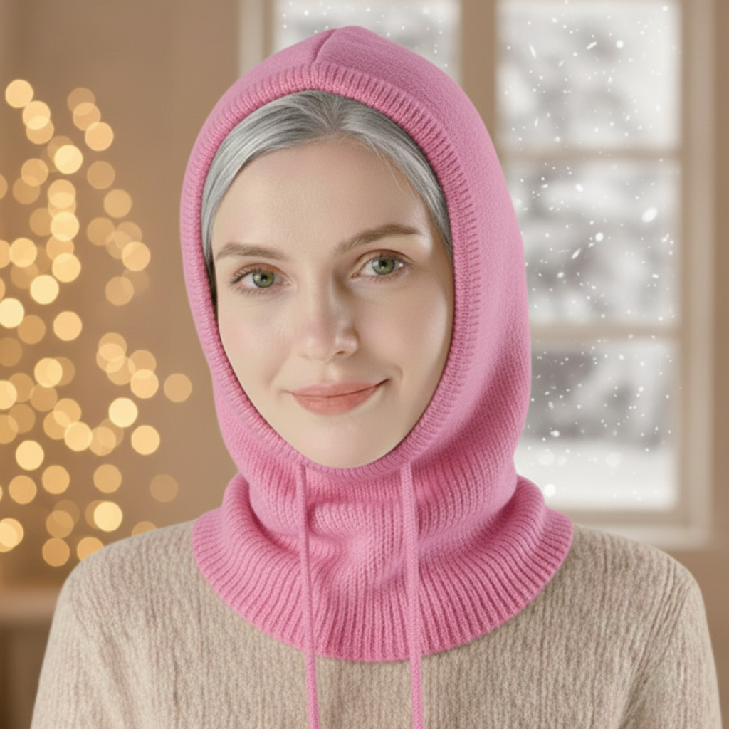 Knit Beanie Cashmere Winter Ribbed Pom Pom