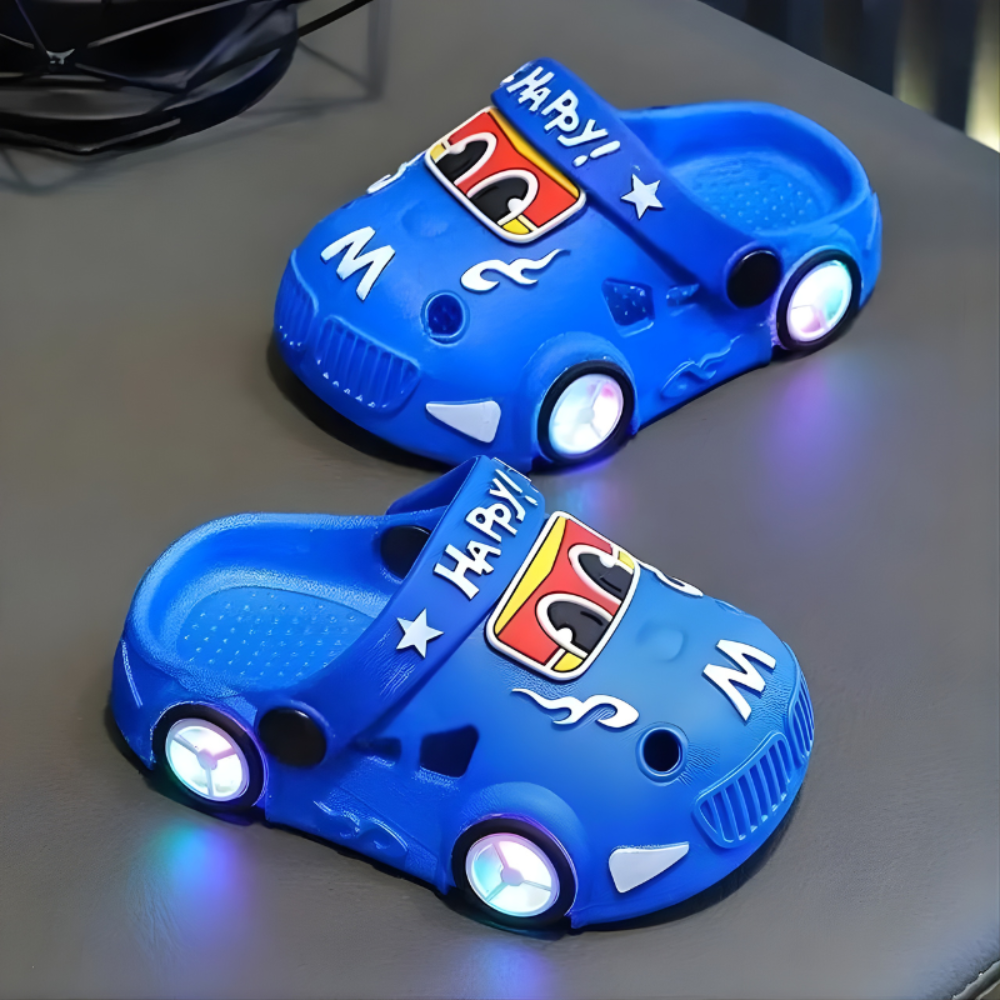 Children's Light Up Car Slippers Fun Indoor