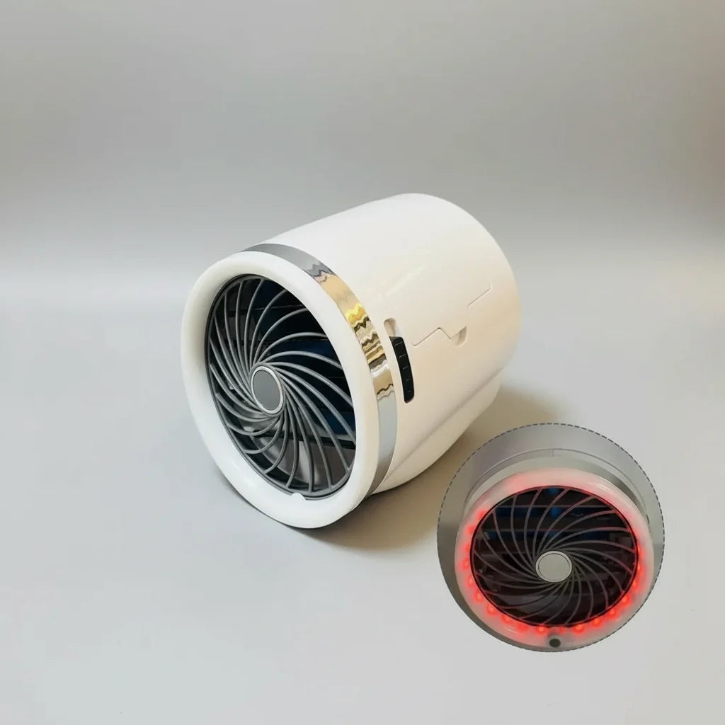 LED Lights Portable Fan Ice Packs Cooling