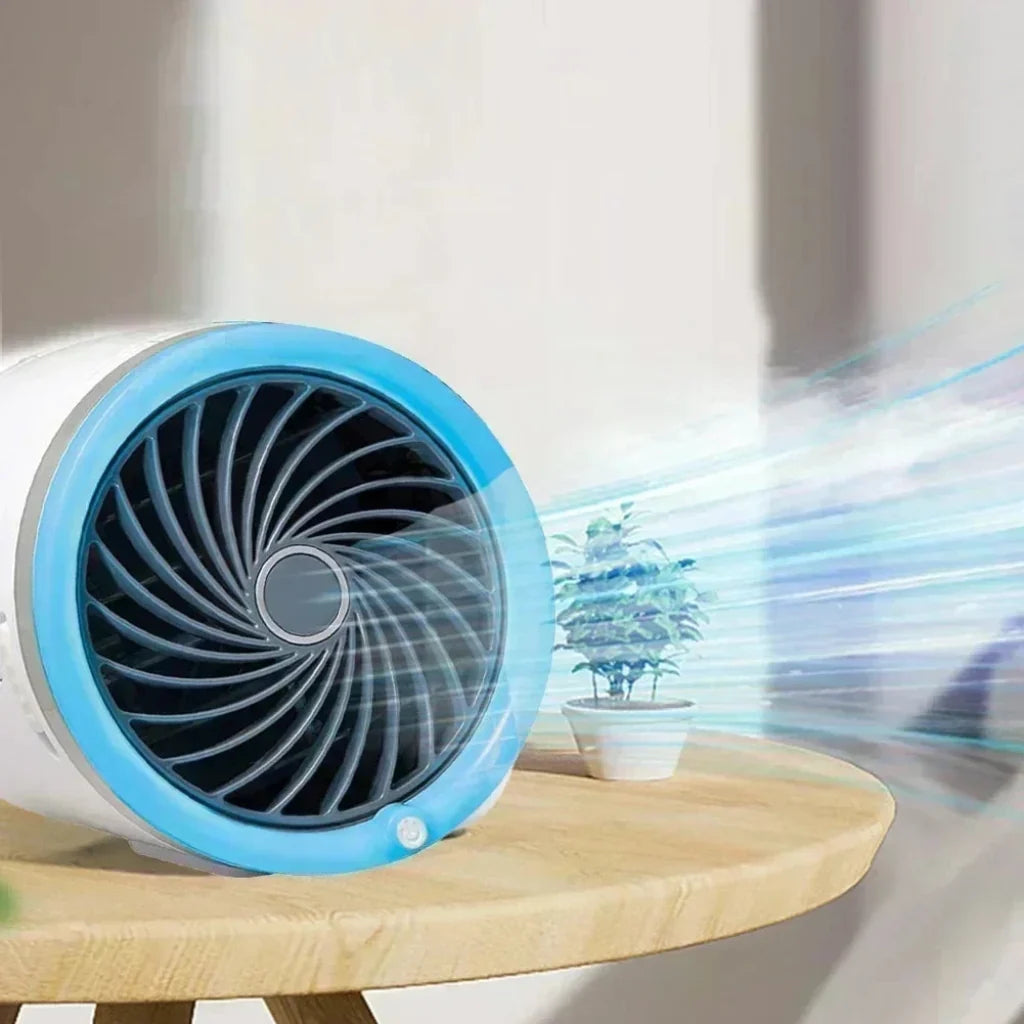 LED Lights Portable Fan Ice Packs Cooling