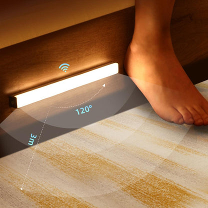 LED Wall Lamp Sensor Bedside Light Wood