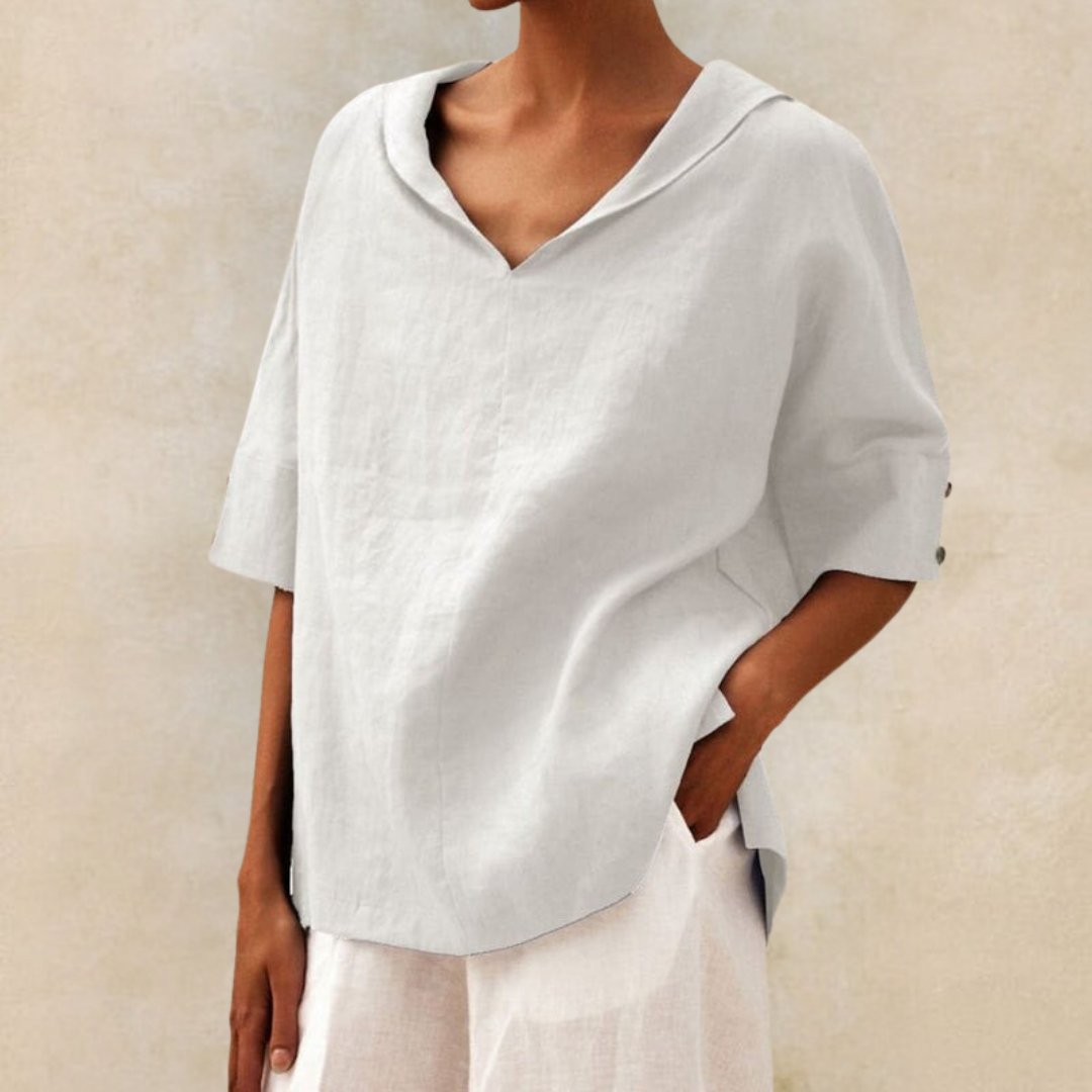 Women's Blouse V Neck Casual Summer Top
