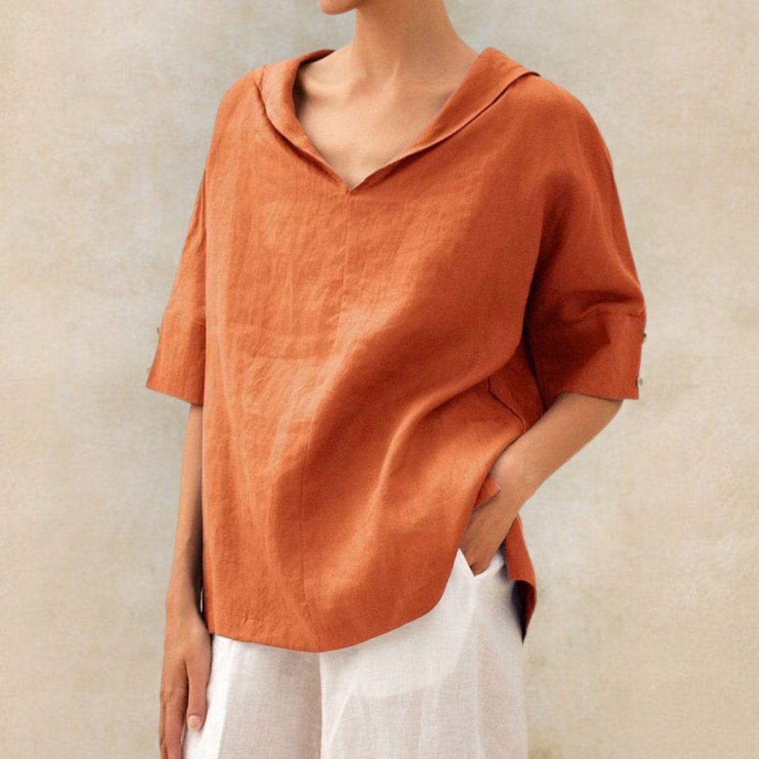 Women's Blouse V Neck Casual Summer Top