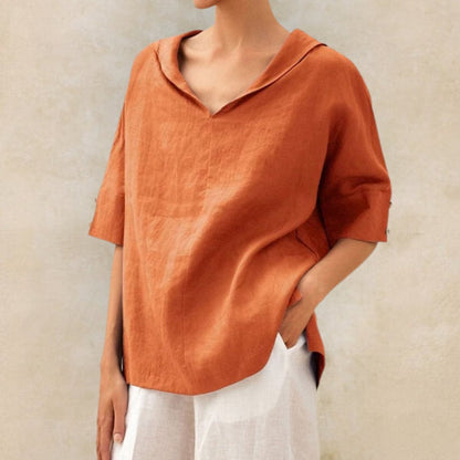 Women's Blouse V Neck Casual Summer Top
