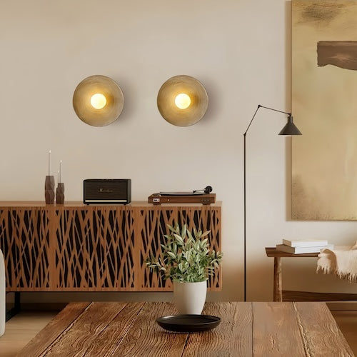 Rustic Wood Wall Sconce Handcrafted LED Wall