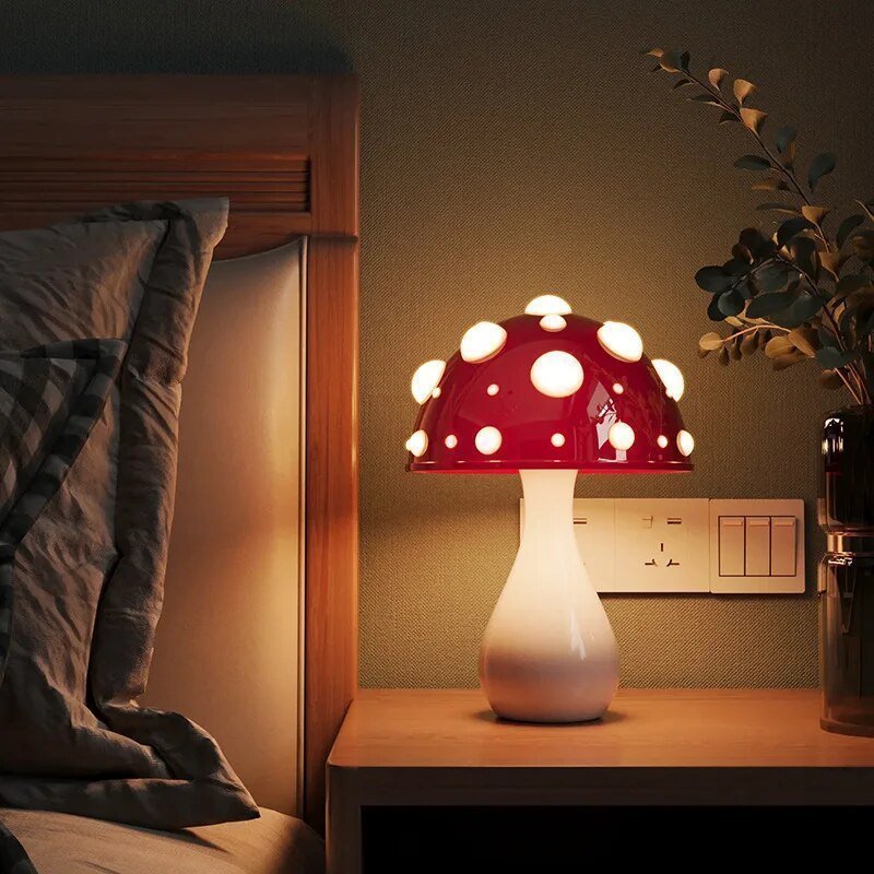 LED Mushroom Table Lamp Modern Amanita