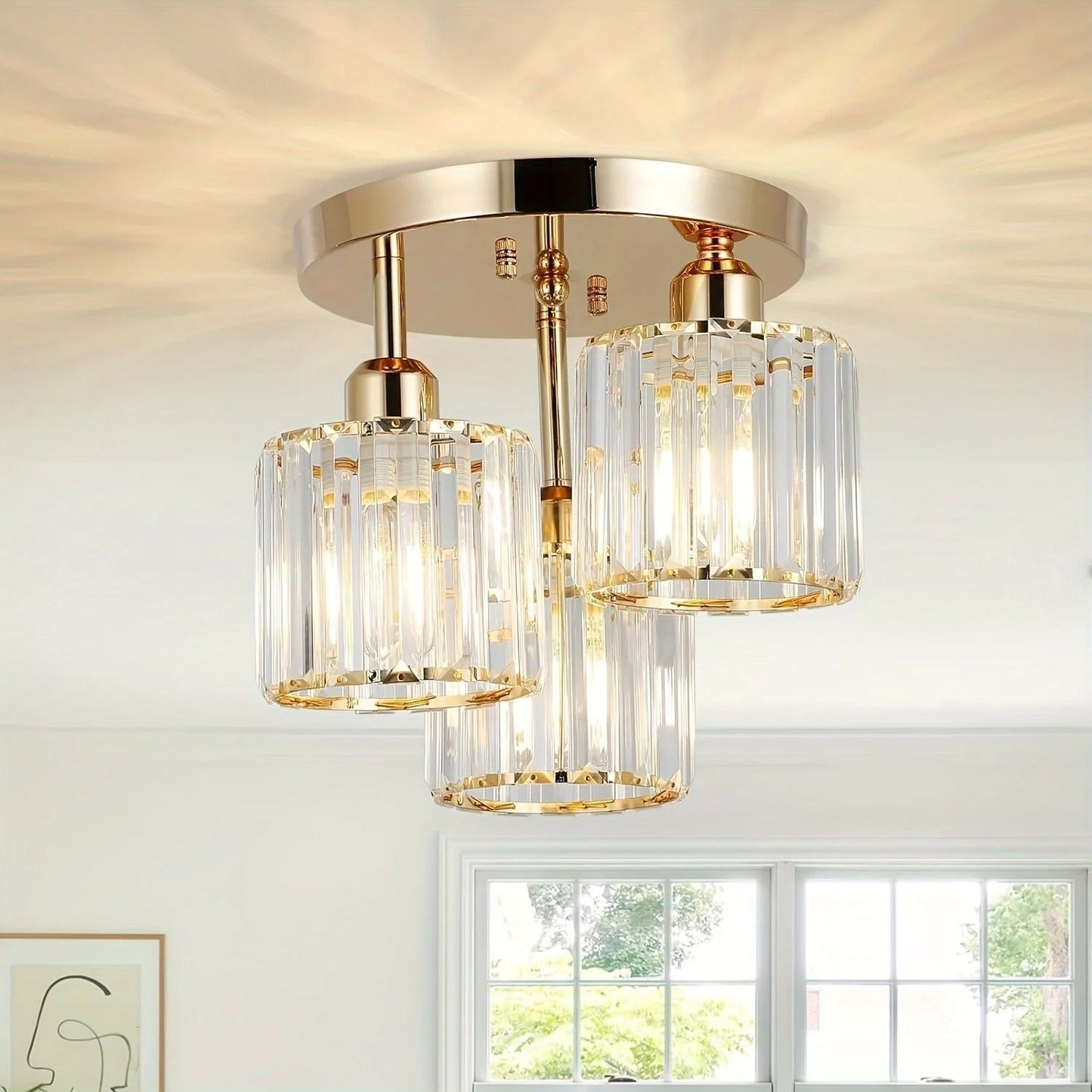 Modern Gold Luxury Crystal Ceiling Light 3