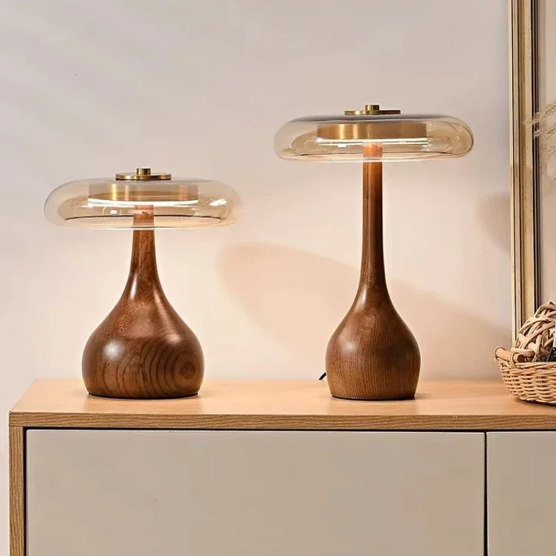 Andi Glass Table Lamp Modern Brass &