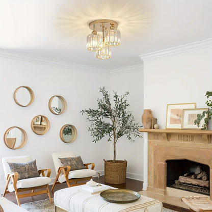 Modern Gold Luxury Crystal Ceiling Light 3