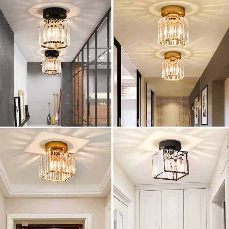 Crystal Ceiling Light Elegant Corridor &