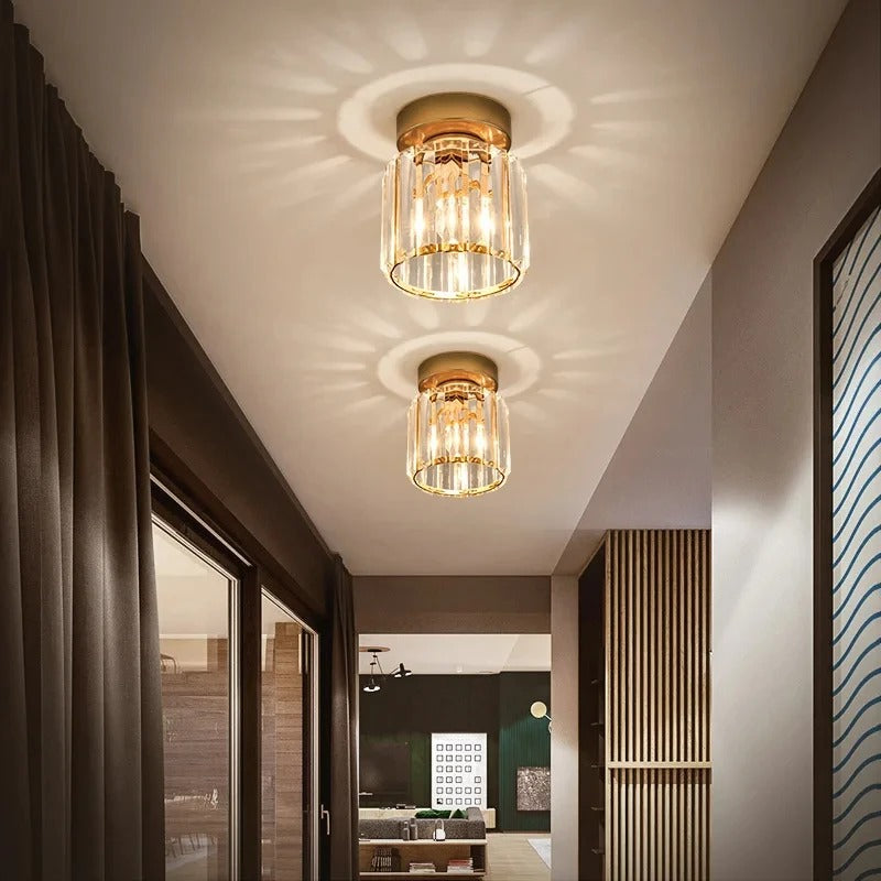 Crystal Ceiling Light Elegant Corridor &