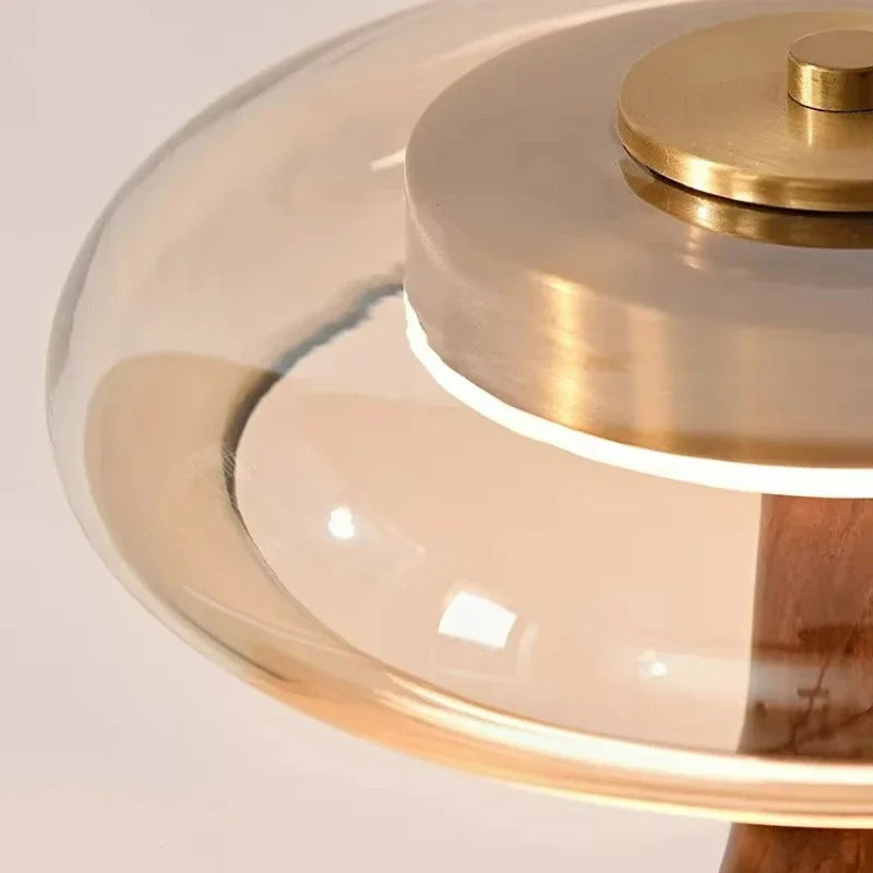 Andi Glass Table Lamp Modern Brass &