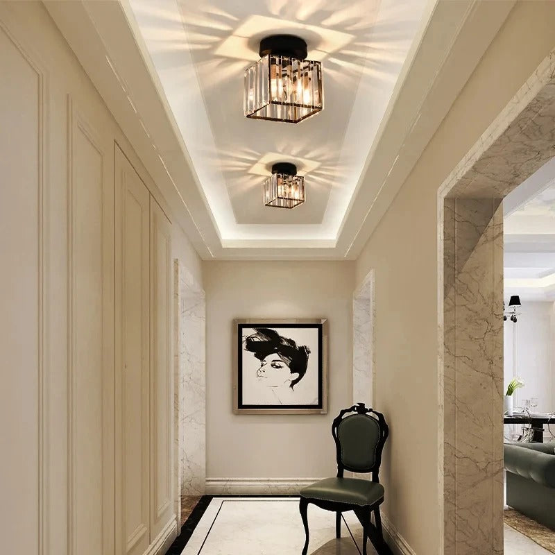 Crystal Ceiling Light Elegant Corridor &
