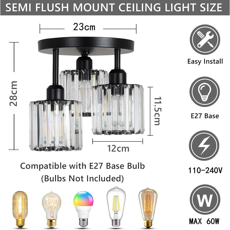 Modern Gold Luxury Crystal Ceiling Light 3
