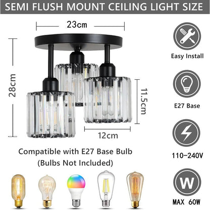 Modern Gold Luxury Crystal Ceiling Light 3