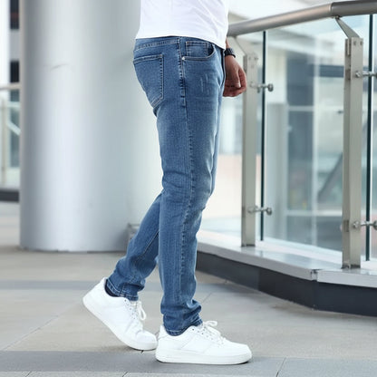 Men's Casual Denim Jeans Pockets Fit