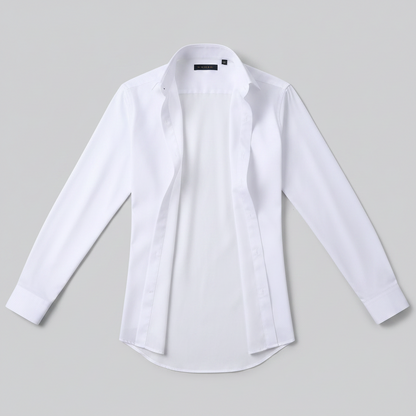 Mens Dress Shirt Stretch Fit Long Sleeve