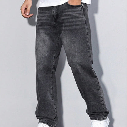 Men's Loose Fit Jeans Straight Leg Casual