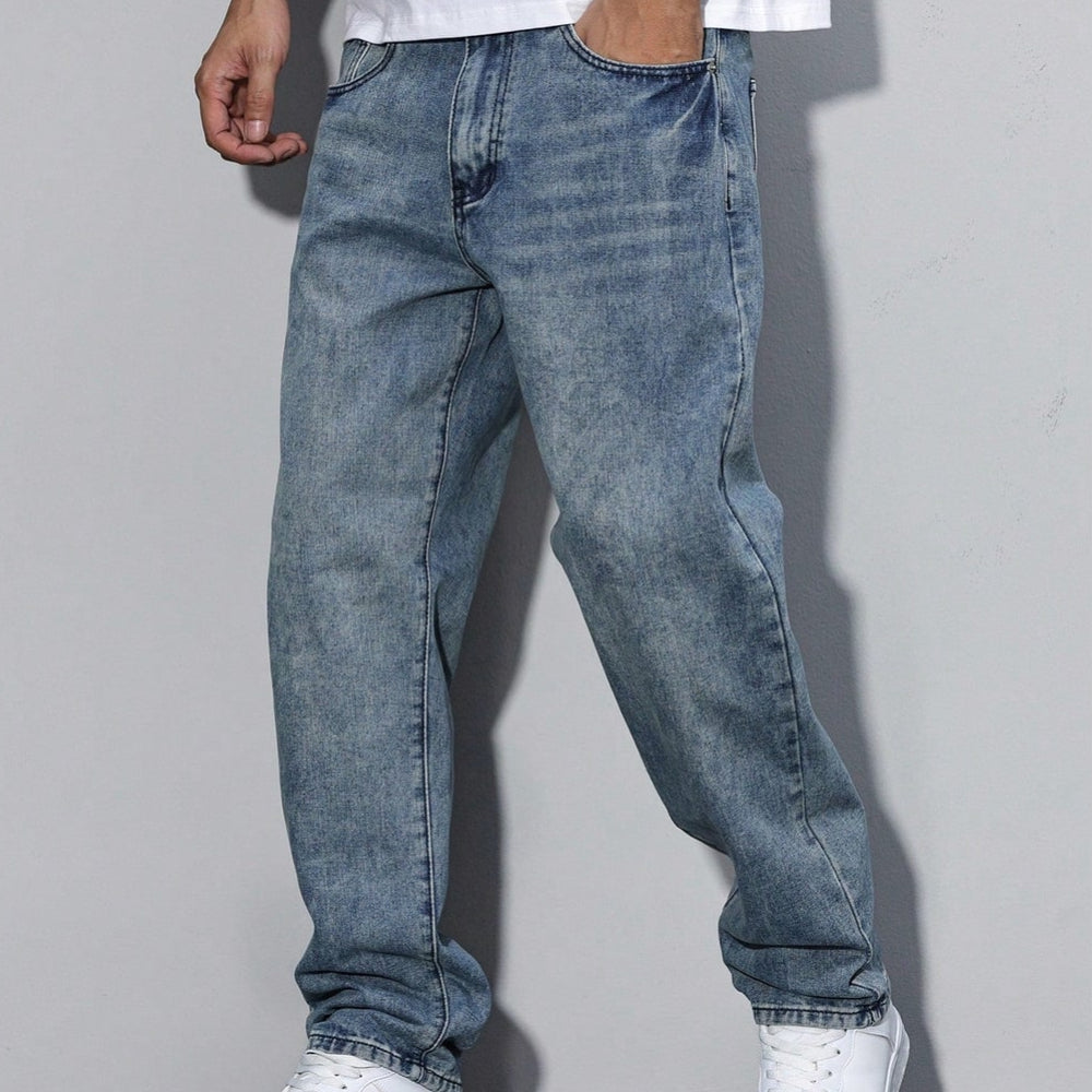 Men's Loose Fit Jeans Straight Leg Casual