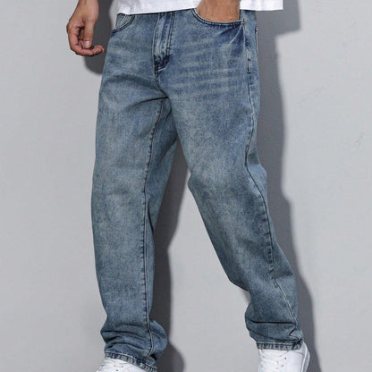 Men's Loose Fit Jeans Straight Leg Casual