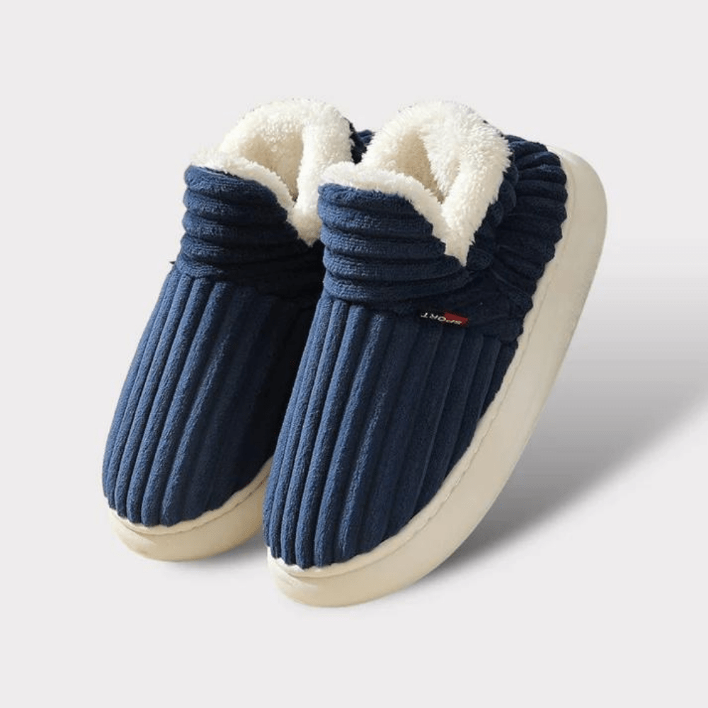 Men's Outdoor Plush Slippers Slip On Casual