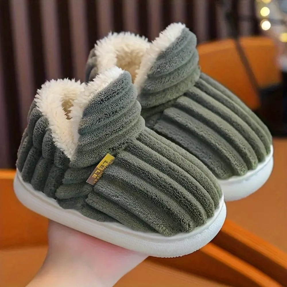 Men's Outdoor Plush Slippers Slip On Casual