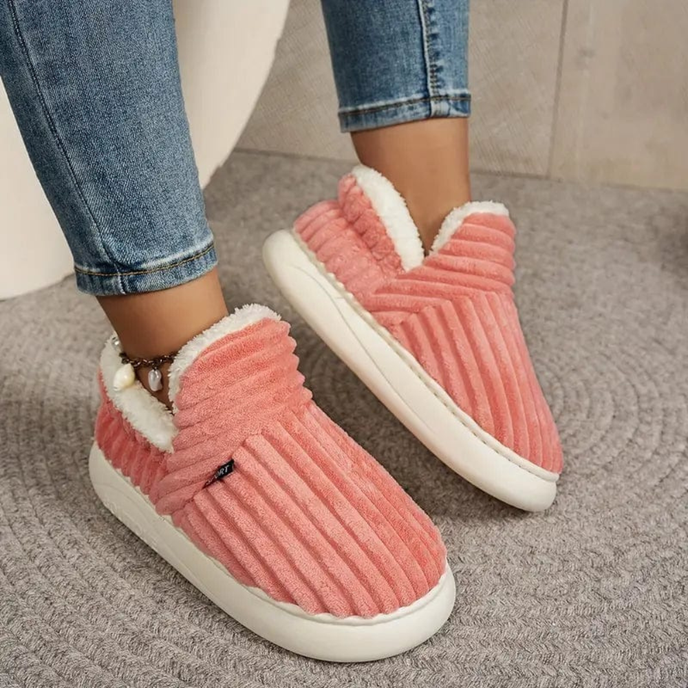 Men's Outdoor Plush Slippers Slip On Casual