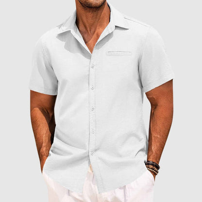 Men's Short Sleeve Button Up Shirt Casual