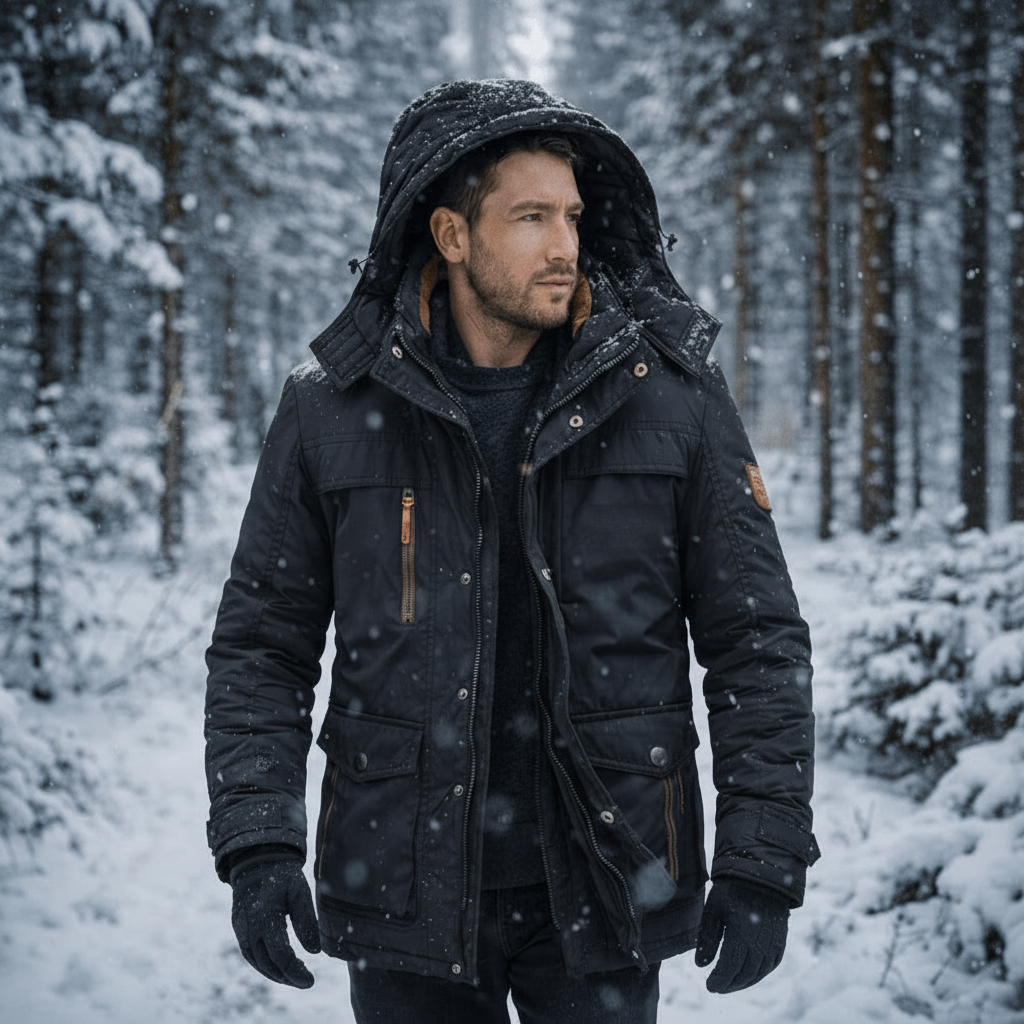 Winter Coat Mens Hooded Insulated Outdoor