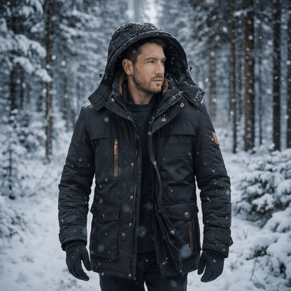Winter Coat Mens Hooded Insulated Outdoor