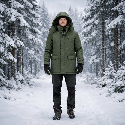 Winter Coat Mens Hooded Insulated Outdoor