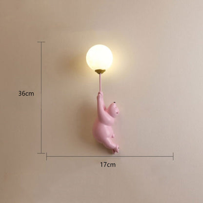 Modern Wall Lamp Cute Bear Design Home