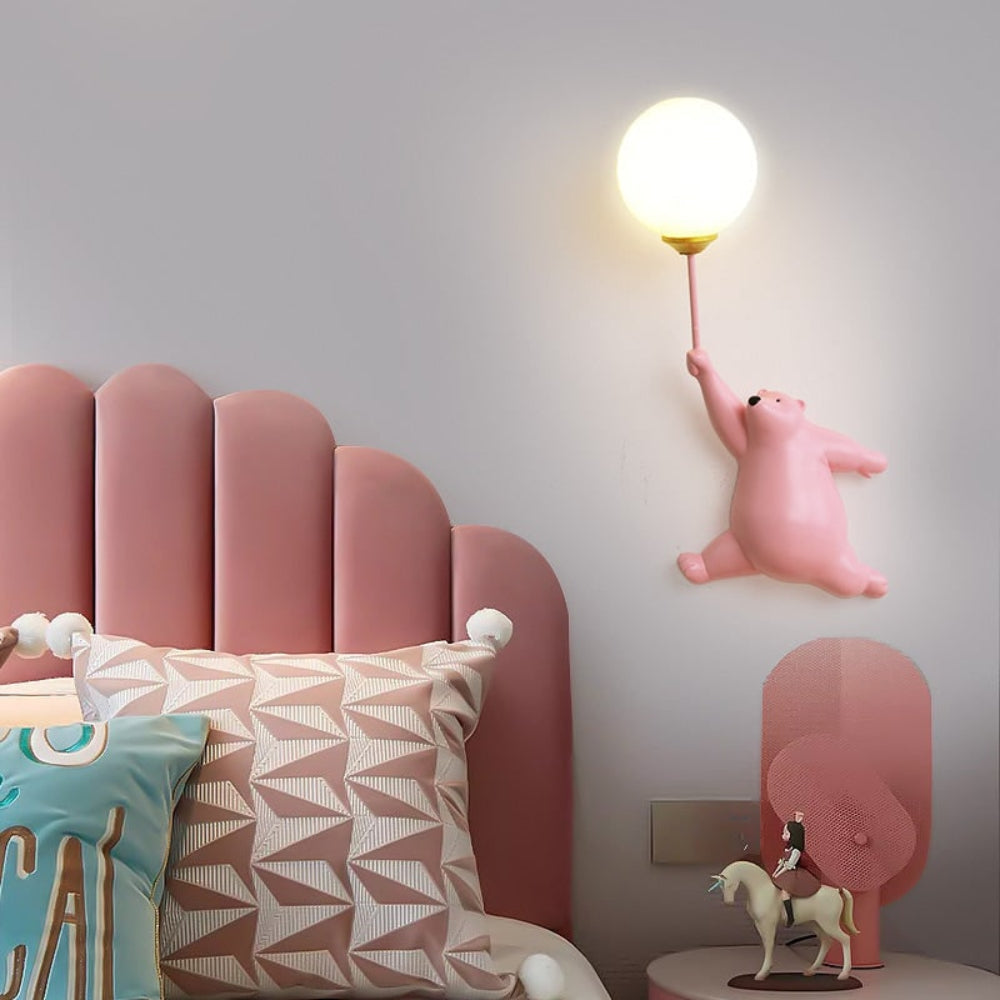 Modern Wall Lamp Cute Bear Design Home